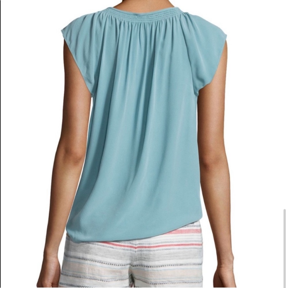 Joie Cotati Split Neck Top Size Medium - image 4